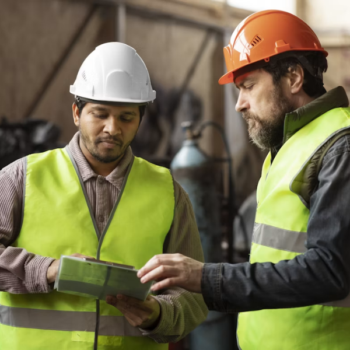 When Inspection Reports Become a Business Case Yenem Structural Engineers Two men doing inspection reports to meet compliance, safety.