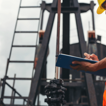 An engineer checking structural compliance.
